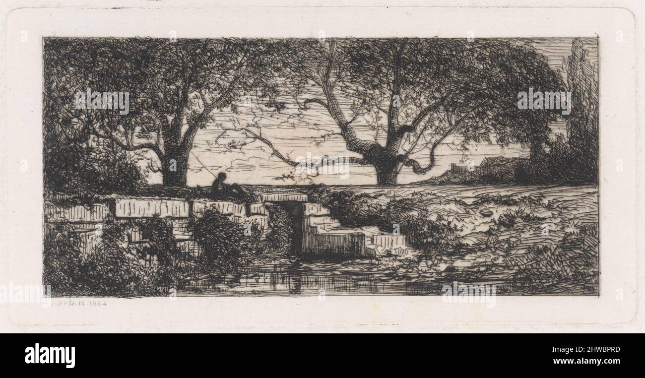 Umgebung von Rix (Ain). Künstler: Adolphe Appian, Französisch, 1819–1898 Stockfoto