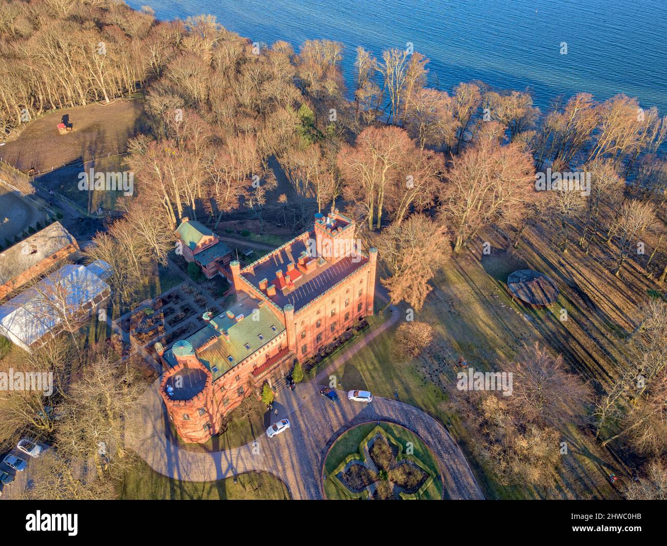 Schloss von Jan 3 Sobieski in Rzucewo Stockfoto