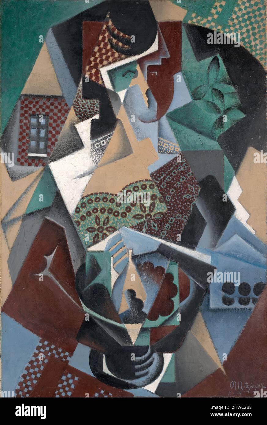 Femme au Compotier. Künstler: Jean Metzinger, Französisch, 1883–1956 Stockfoto