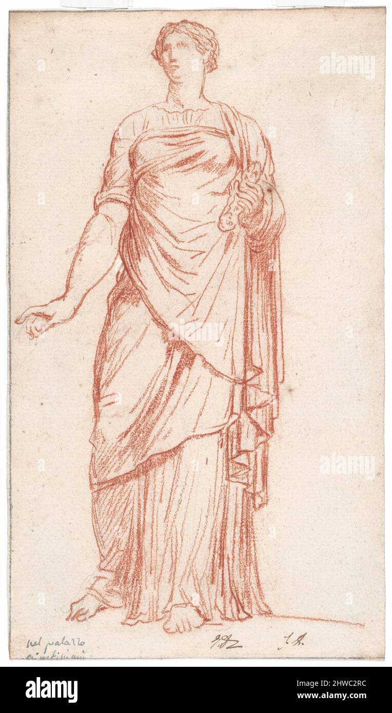 Statue der Flora von vorne gesehen, im Palazzo Giustiniani, Rom. Künstler: Jacques-Louis David, Französisch, 1748–1825 Stockfoto