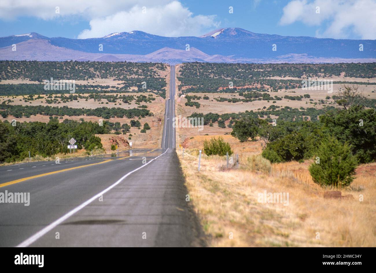 Arizona, USA 60 Autobahn in Richtung Springerville. Stockfoto