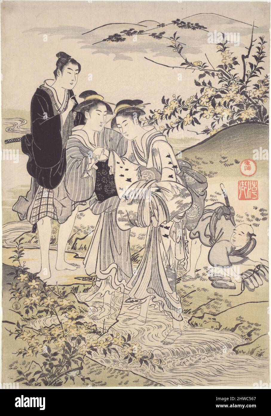 Hagi Tamagawa. Künstler: Kubo Shunman, Japanisch, 1757–1820 Stockfoto