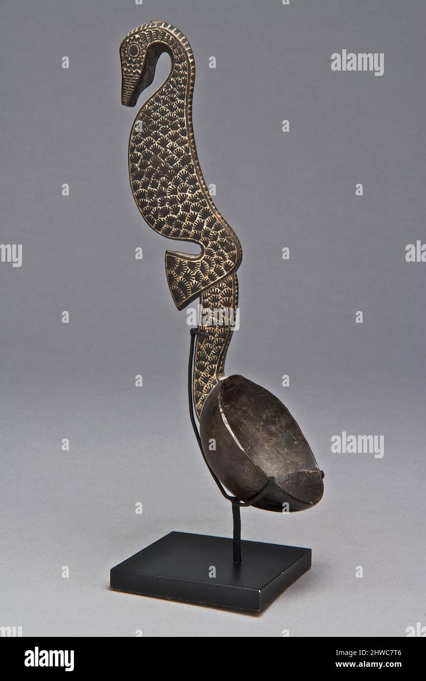 Löffel mit einem Griff in der Form eines Seepferdes Stockfoto