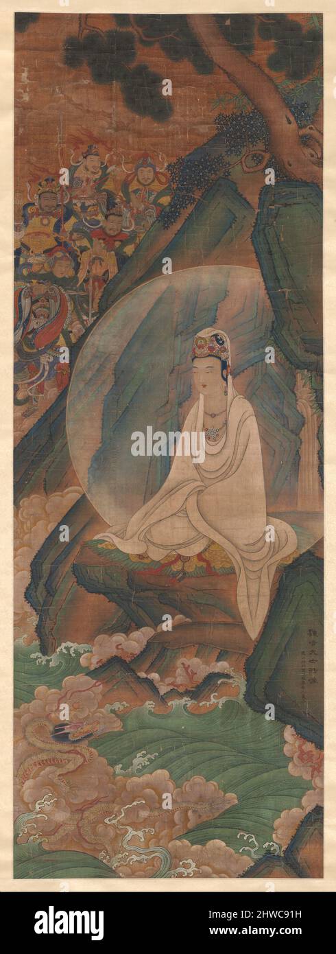 Bodhisattva Avalokiteshvara in der White-Robed-Manifestation (Baiyi Guanyin). Künstler: Yena Yuanxian, Chinese, aktiv 16.. Jahrhundert Stockfoto