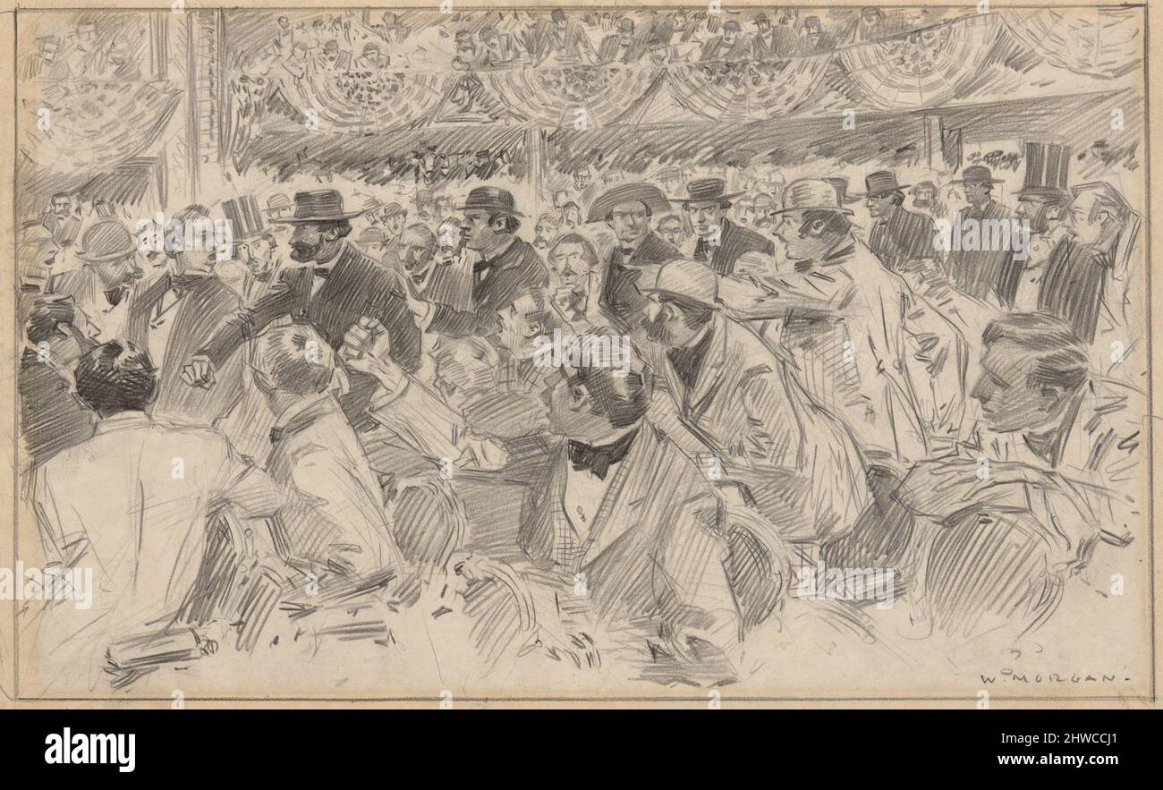 Wahlkonvention, zur Illustration in Century Magazine. Künstler: Wallace Morgan, Amerikaner, 1873–1949 Stockfoto