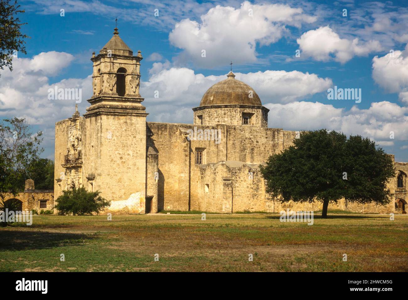 San Jose Mission, San Antonio, Texas, USA. Ein Weltkulturerbe. Stockfoto