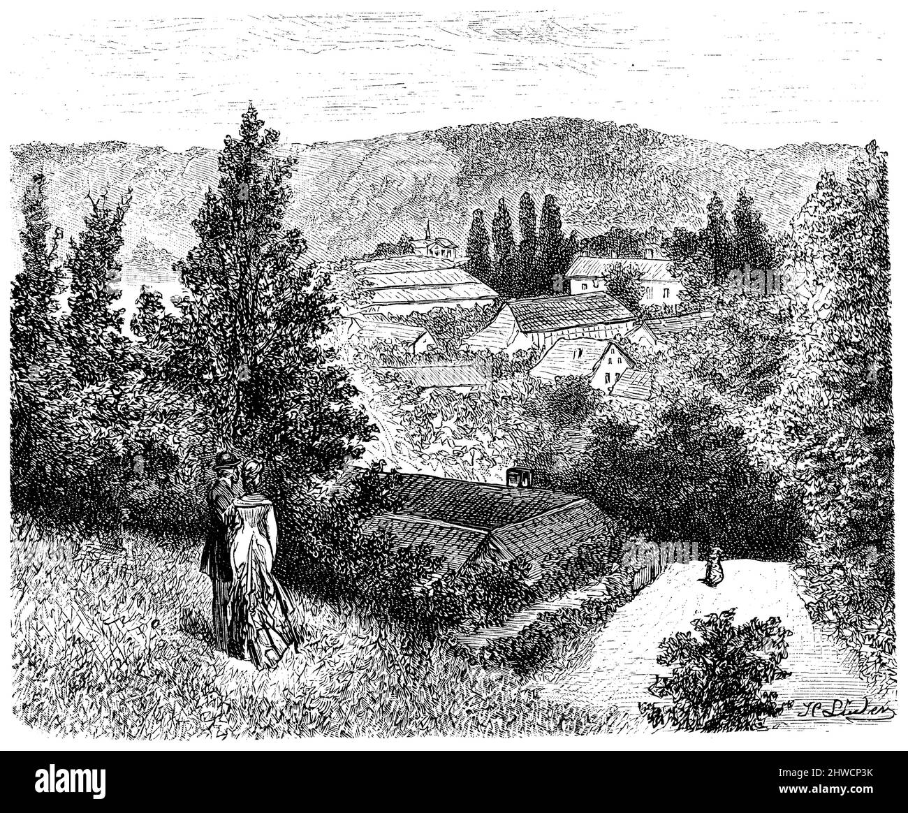 Märkische Schweiz near Buckow, Allemagne, , H. Lüder (Geographie Buch, 1885), Märkische Schweiz bei Buckow, Deutschland, Märkische Schweiz, Allemagne Stockfoto
