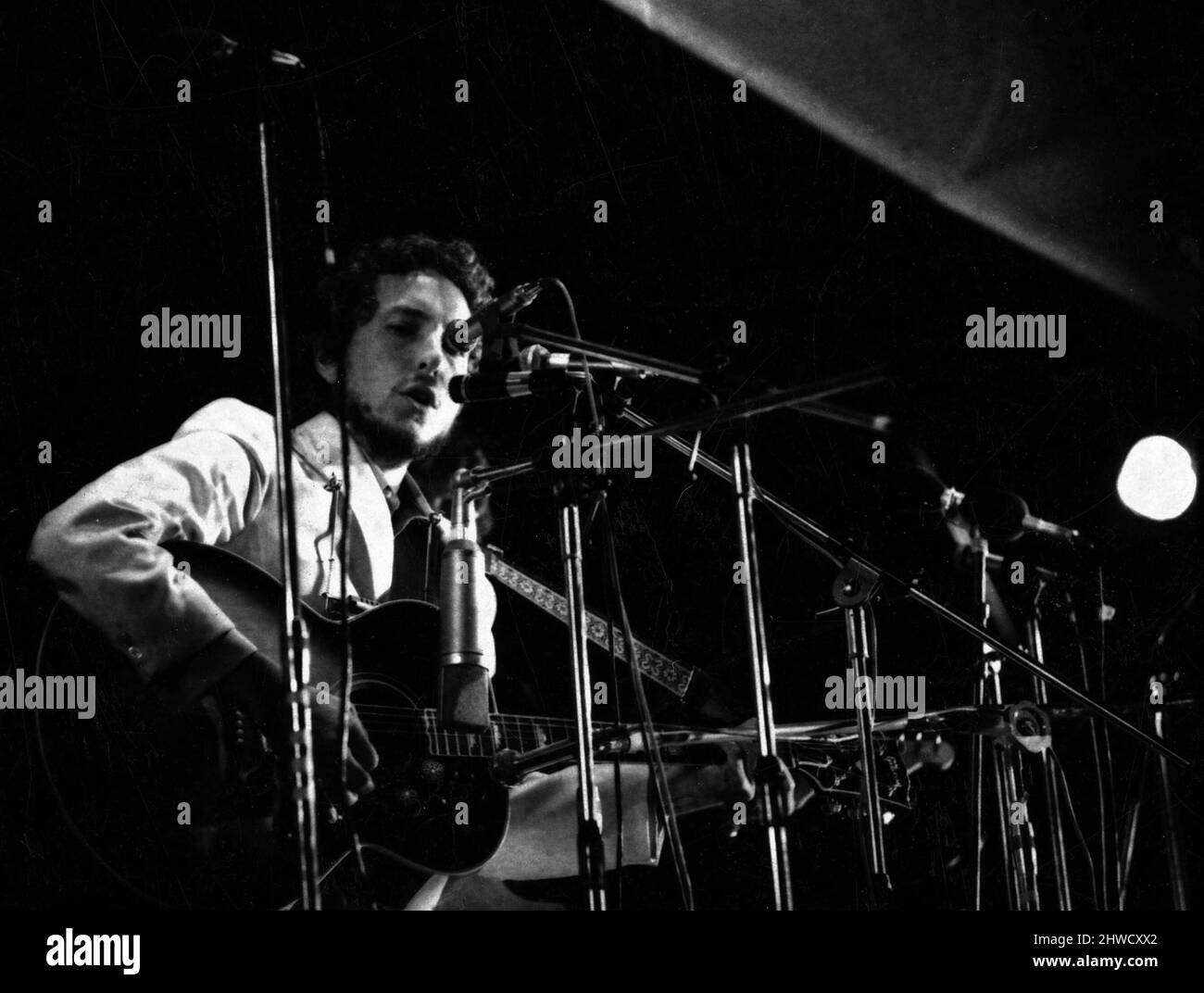 Bob Dylan beim Isle of Wight Festival 30.. August 1969. Stockfoto
