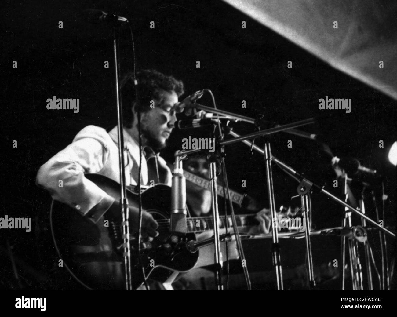 Bob Dylan beim Isle of Wight Festival 30.. August 1969. Stockfoto