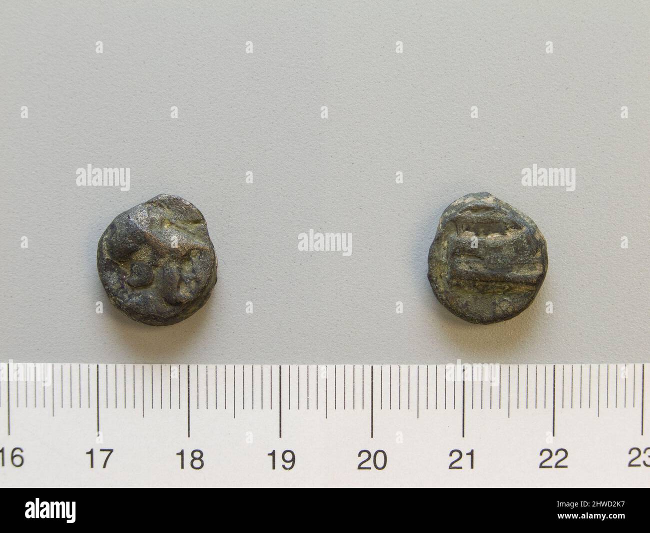 Münze von Demetrius Poliorcetes, König von Mazedonien aus Zypern. Herrscher: Demetrius I., Poliorcetes, König von Mazedonien, 337–283 v. Chr., regiert 294–288 Münzstätte: Zypern Stockfoto