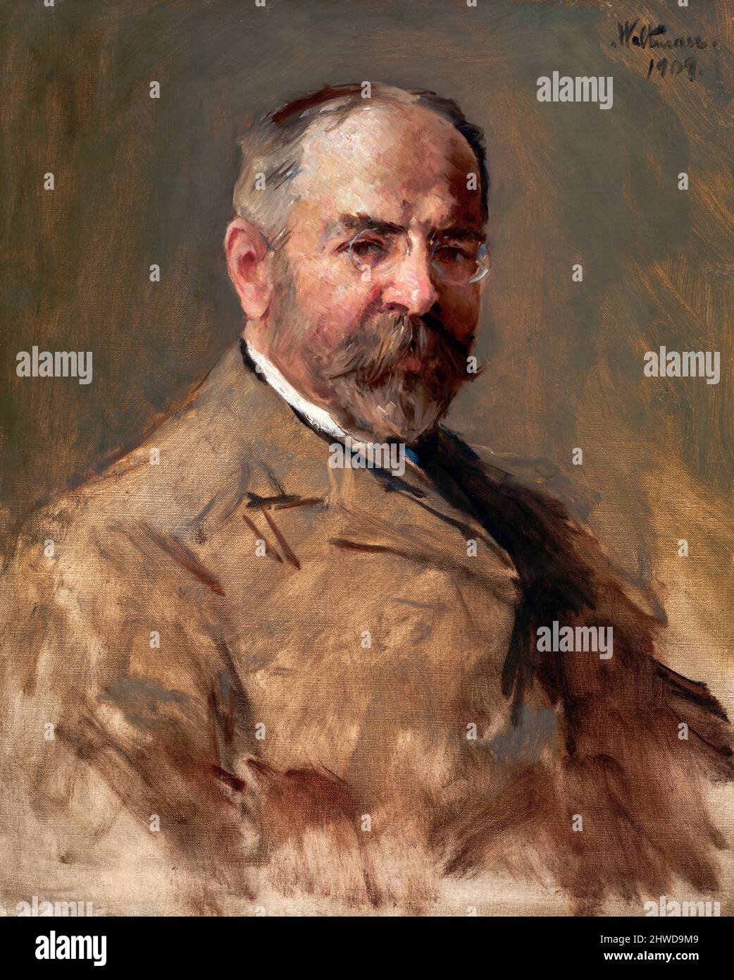 Porträt des amerikanischen Komponisten und Dirigenten John Philip Sousa (1854-1932) von Harry Franklin Waltman, Öl auf Leinwand, 1909 Stockfoto