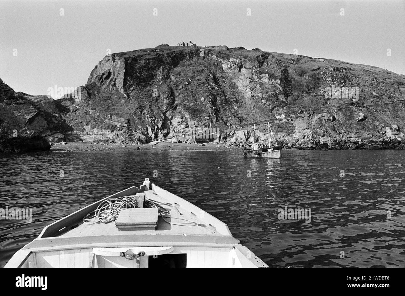 Allgemeine Szenen auf Lundy Island. Lundy ist die größte Insel im Bristol Channel. Es liegt 12 Meilen vor der Küste von Devon. 4.. April 1969. Stockfoto