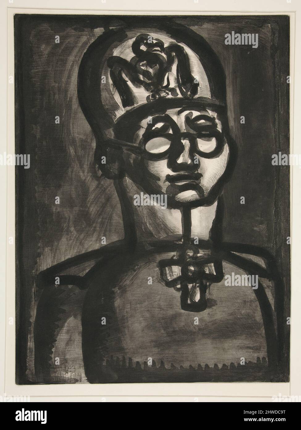 Loin du sourire de Reims (weit weg vom Lächeln von Reims), von Miserere. Künstler: Georges Rouault, Französisch, 1871–1958 Stockfoto