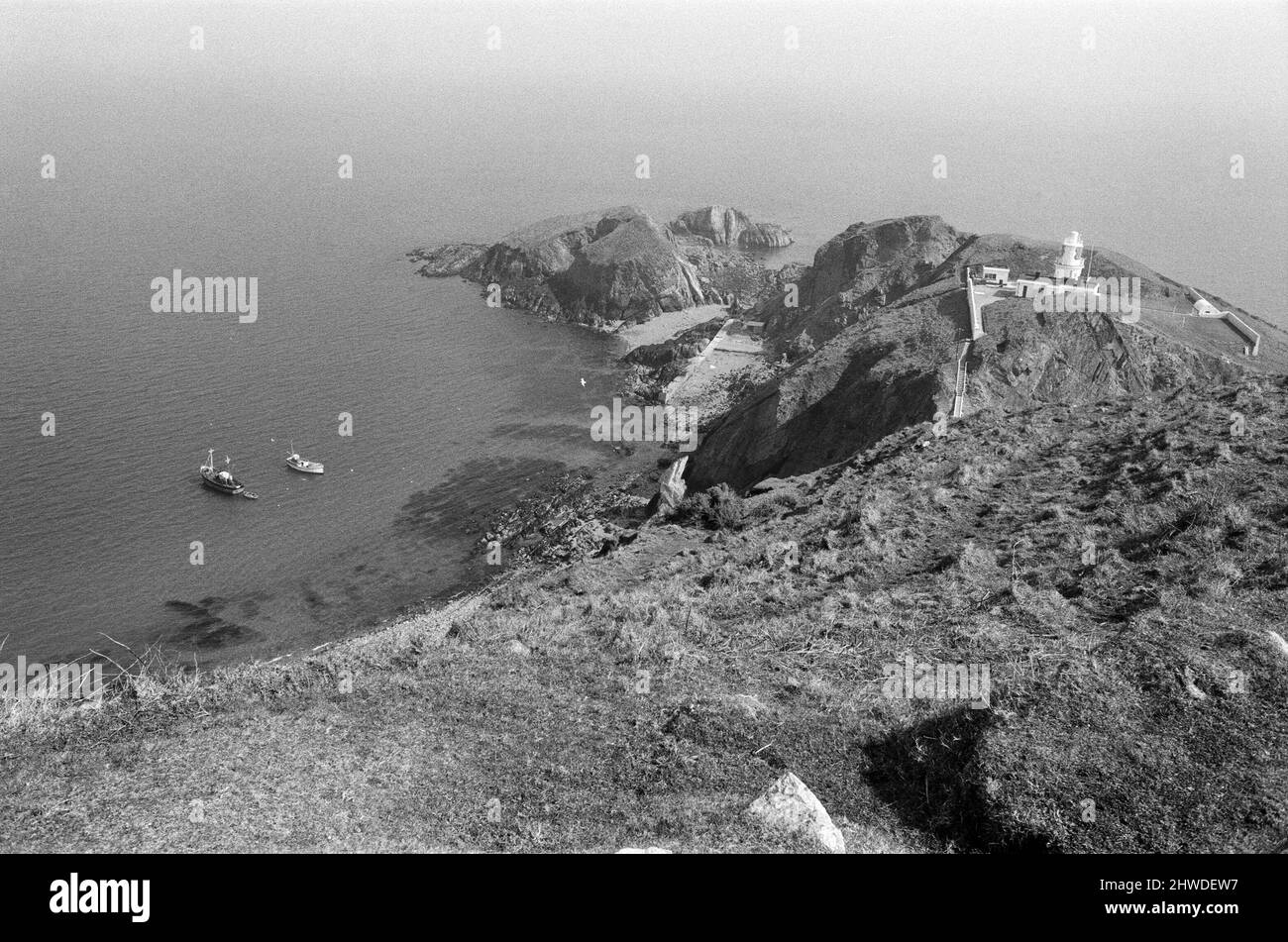 Allgemeine Szenen auf Lundy Island. Lundy ist die größte Insel im Bristol Channel. Es liegt 12 Meilen vor der Küste von Devon. 4.. April 1969. Stockfoto