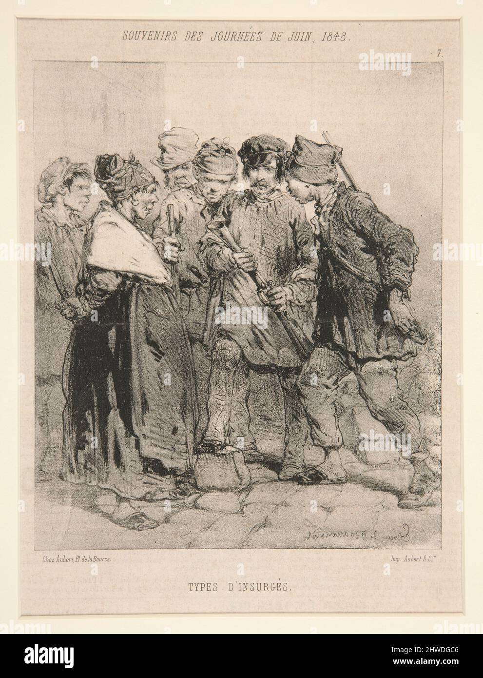 Types d’Aufständische (Types of Aufständents), aus der Serie Souvenirs des Journées, die in Le Charivari veröffentlicht wurde. Künstler: Charles-Edouard de Beaumont, französisch, 1821–1888Printer und Herausgeber: Aubert et Cie, Paris, gegründet 1829 Stockfoto Types d’Aufständische (Types of Aufständents), aus der Serie Souvenirs des Journées, die in Le Charivari veröffentlicht wurde. Künstler: Charles-Edouard de Beaumont, französisch, 1821–1888Printer und Herausgeber: Aubert et Cie, Paris, gegründet 1829 Stockfoto