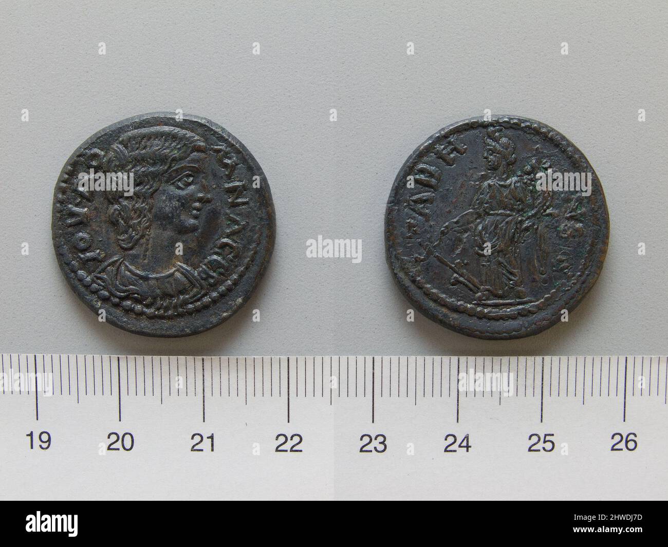 Münze von Septimius Severus, Kaiser von Rom; Caracalla, römischer