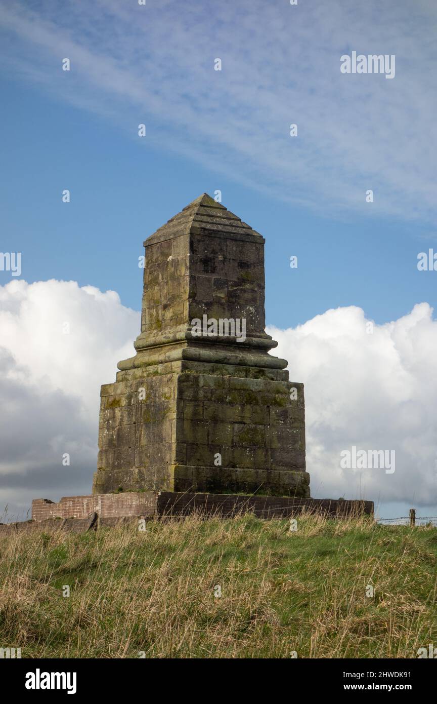 Das John Wedgwood Memorial Monument auf Bignall Hill in der Red Street