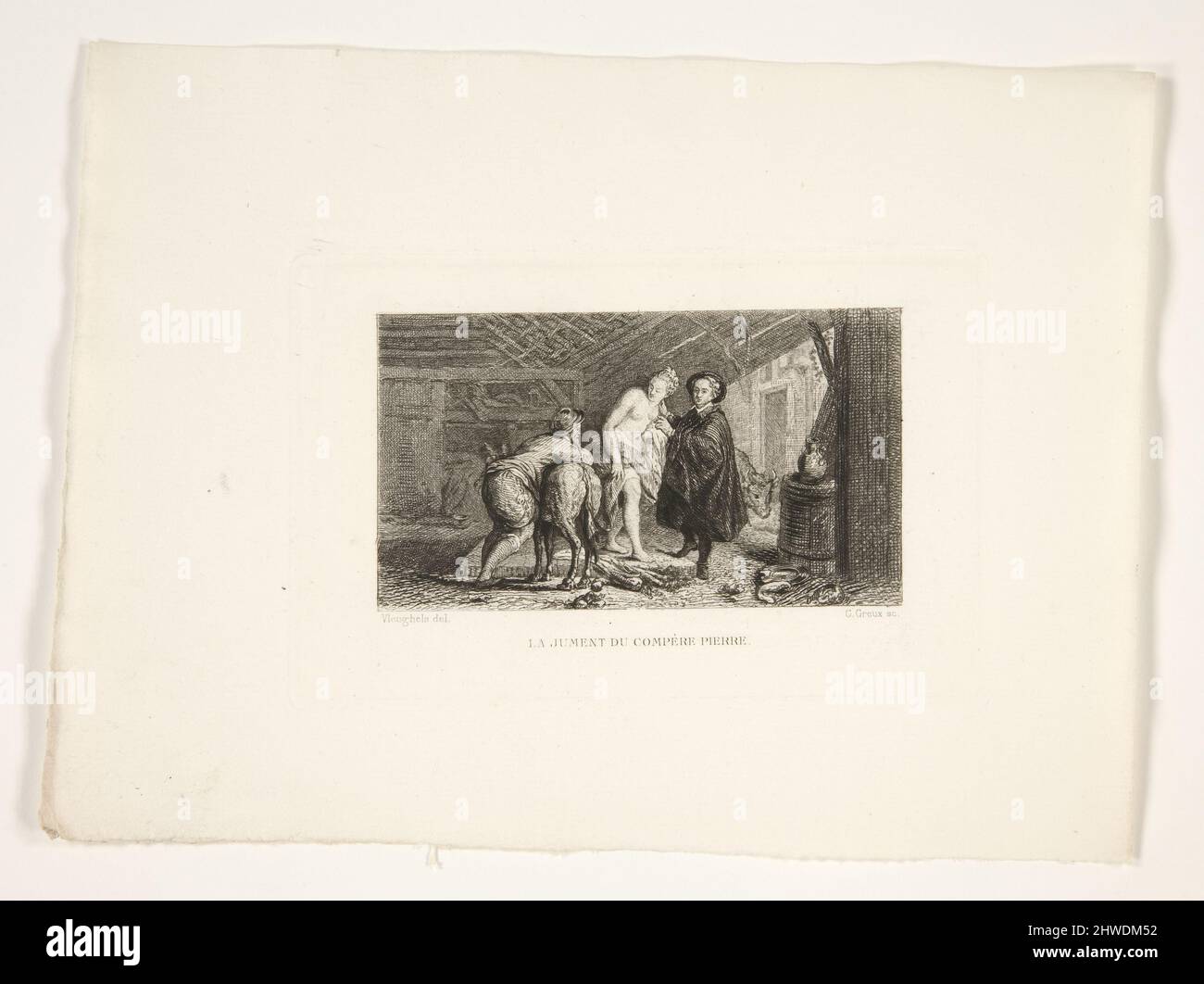 La Jument du compere Pierre. Künstler: Gustave-Marie Greux, Französisch, 1838–1919 Stockfoto