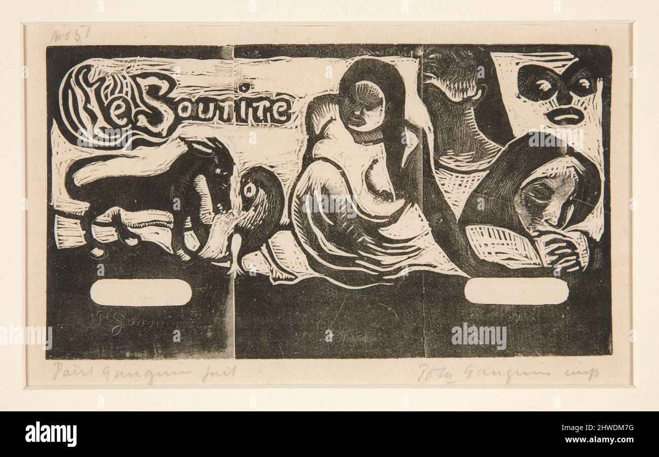 Titel für Le Sourire. Künstler: Paul Gauguin, Französisch, 1848–1903 Stockfoto