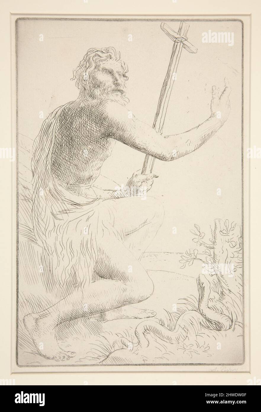 Saint Jean (Saint John). Künstler: Alphonse Legros, Französisch, 1837–1911 Stockfoto