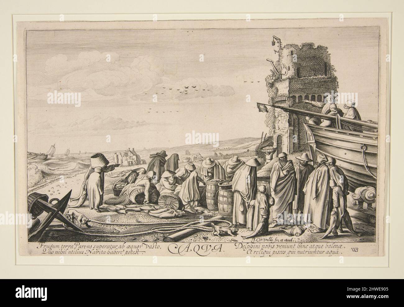 Wasser. Künstler: Jan van de Velde II, Niederländisch, 1593-1641 Stockfoto