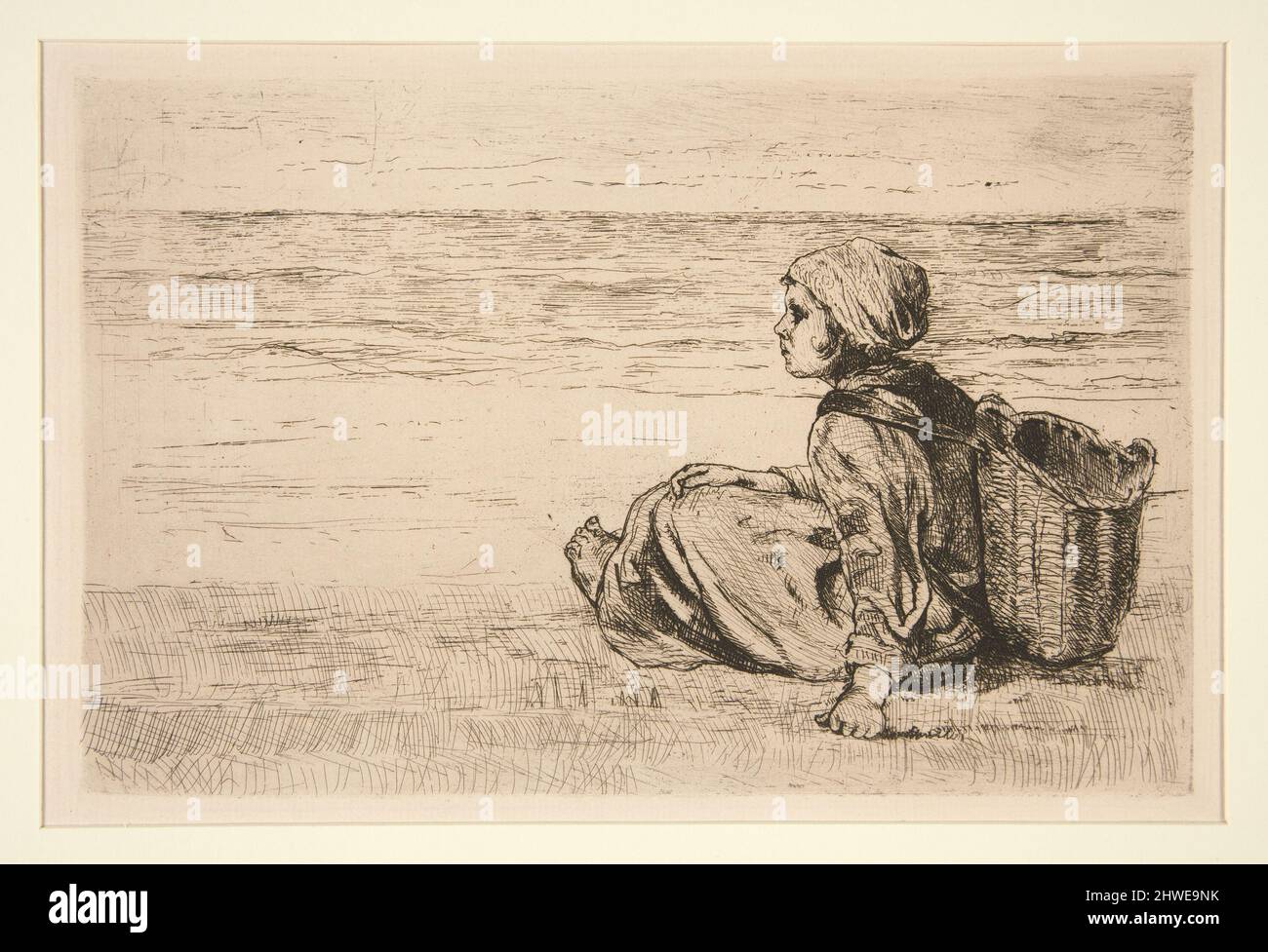 à Scheveningue. Künstler: Jozef Israelels, Niederländisch, 1824–1911 Stockfoto