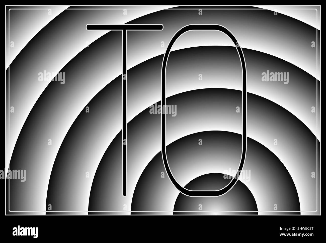 Unterschrift mit den beiden Großbuchstaben AN , contur Stockfoto