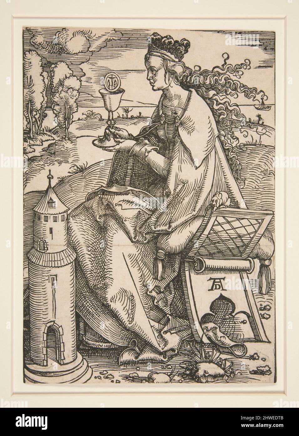 St. Barbara. Künstler: Hans Baldung, Deutsch 1484/85–1545 Stockfoto