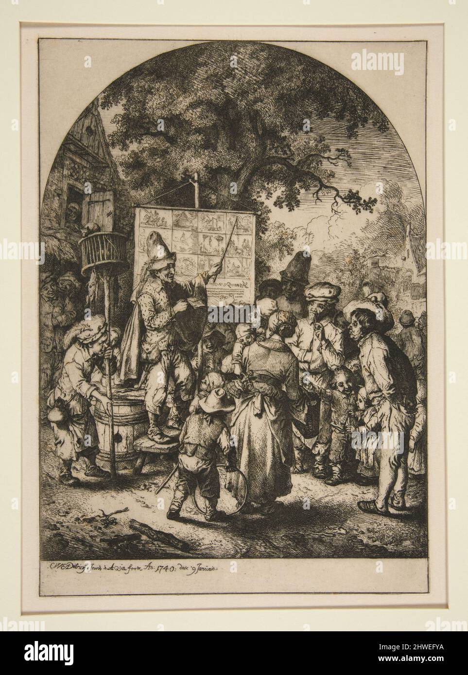 Die Mountebank. Künstler: Christian Wilhelm Ernst Dietrich, Deutsch, 1712–1774 Stockfoto
