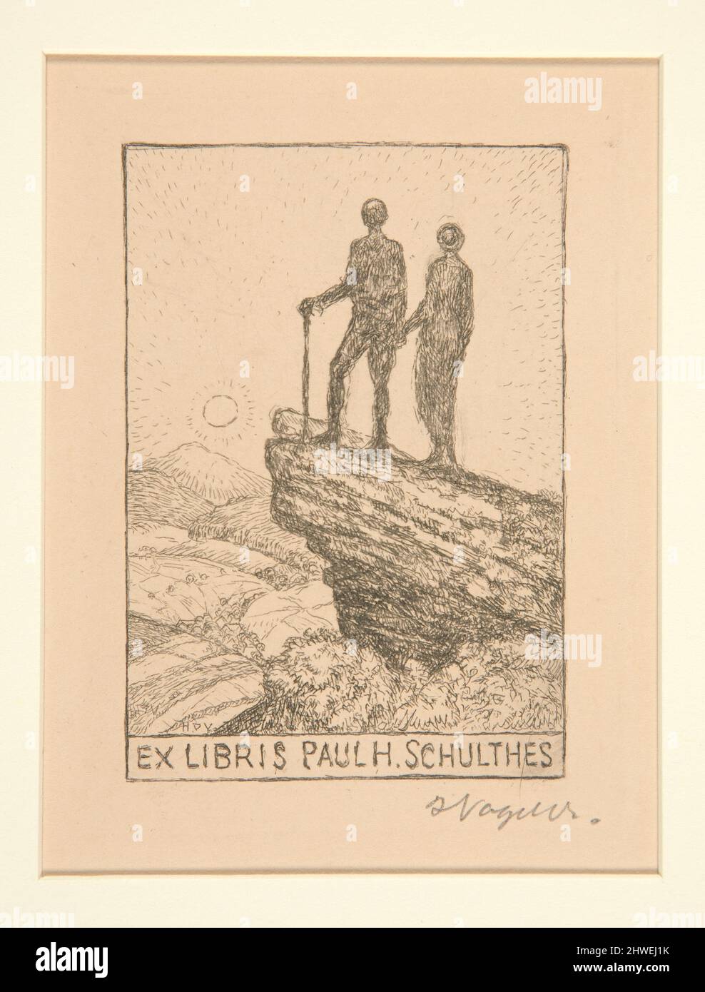 Exlibris. Künstler: Heinrich Vogeler, Deutsch, 1872–1942 Stockfoto