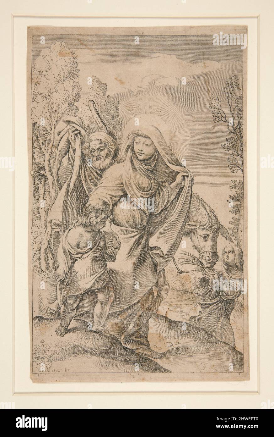 Rückkehr von der Flucht nach Ägypten. Künstler: Francesco Brizio, italienisch, ca. 1575–1623After: Lodovico Carracci, italienisch, 1555–1619 Stockfoto