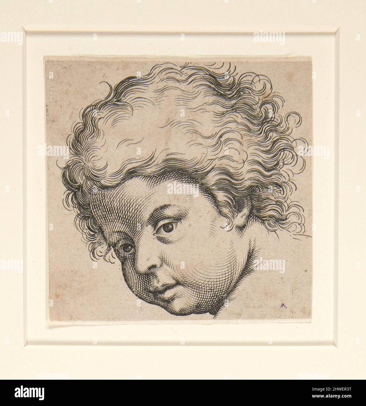 Ohne Titel (Kind schaut nach unten). Künstler: Unbekannt Stockfoto