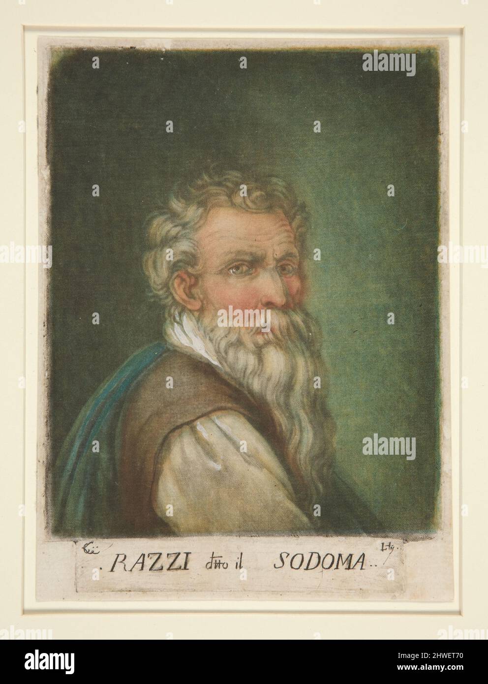 (Porträt von) G. A. Bazzi, ditto Il Sodoma. Künstler: Carlo Lasinio, Italienisch, 1759–1838 Stockfoto