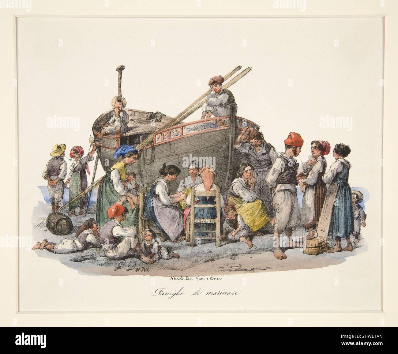 Famiglie di Marinari. Künstler: Gaetano Dura, Italienisch, 1805–1878 Stockfoto