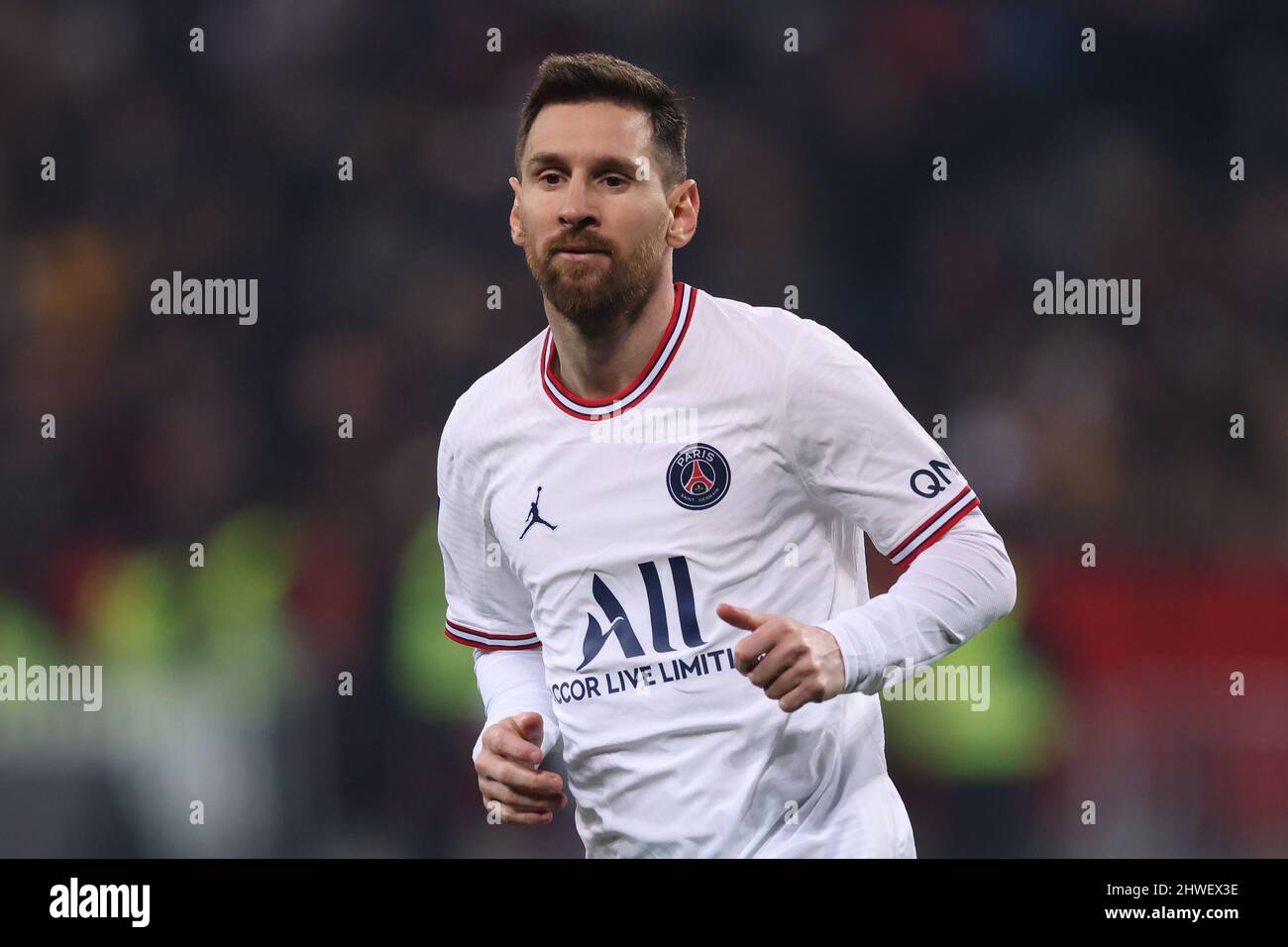 Nizza, Frankreich, 5.. März 2022. Lionel Messi von PSG beim Spiel der Uber Eats Ligue 1 im Allianz Riviera Stadium, Nizza. Bildnachweis sollte lauten: Jonathan Moscrop / Sportimage Kredit: Sportimage/Alamy Live News Stockfoto