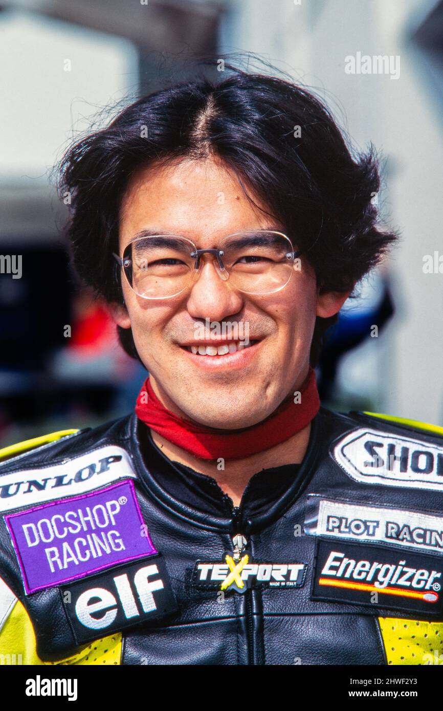 Noboru Ueda (JPN), Motorrad-Weltmeisterschaft 1996, Honda 250 ccm. Stockfoto