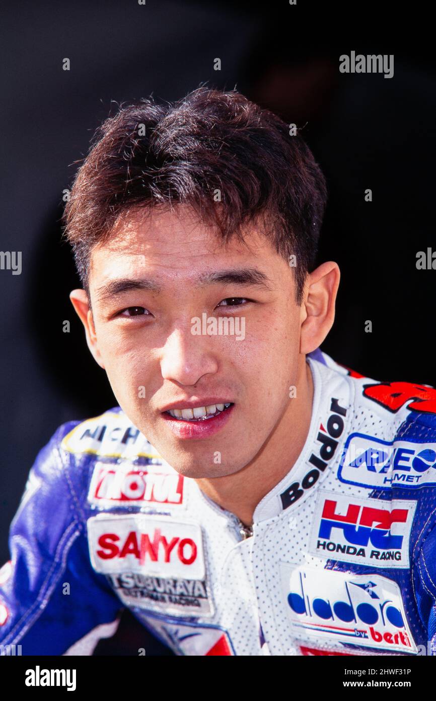 Nobuatsu Aoki (JPN), Motorrad-Weltmeisterschaft 1996, Honda 250 ccm. Stockfoto