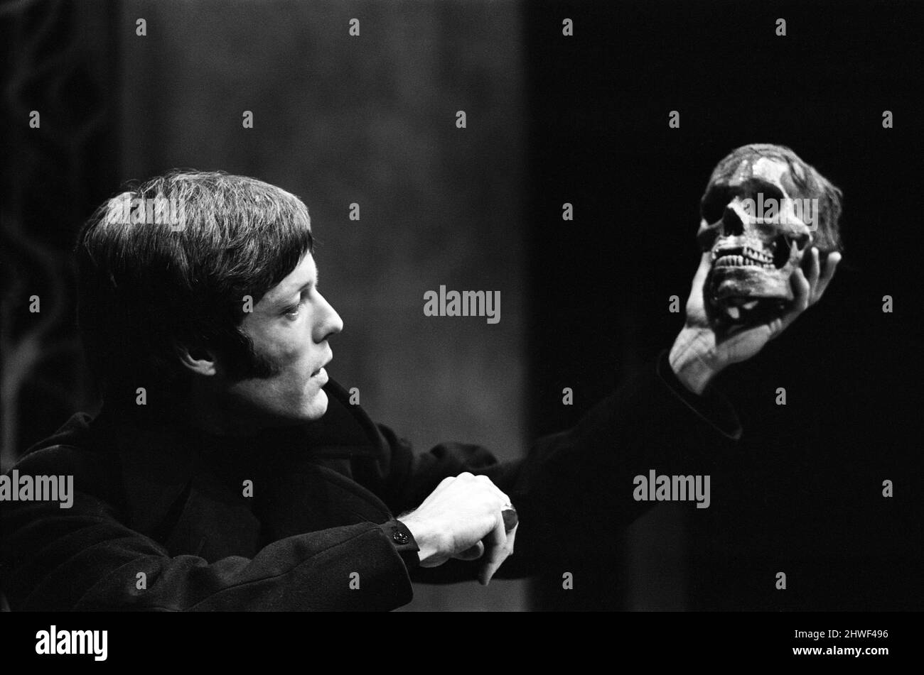 Schauspieler Richard Chamberlain in der Rolle des Hamlet am Birmingham Repertory Theatre. 14.. März 1969. Stockfoto