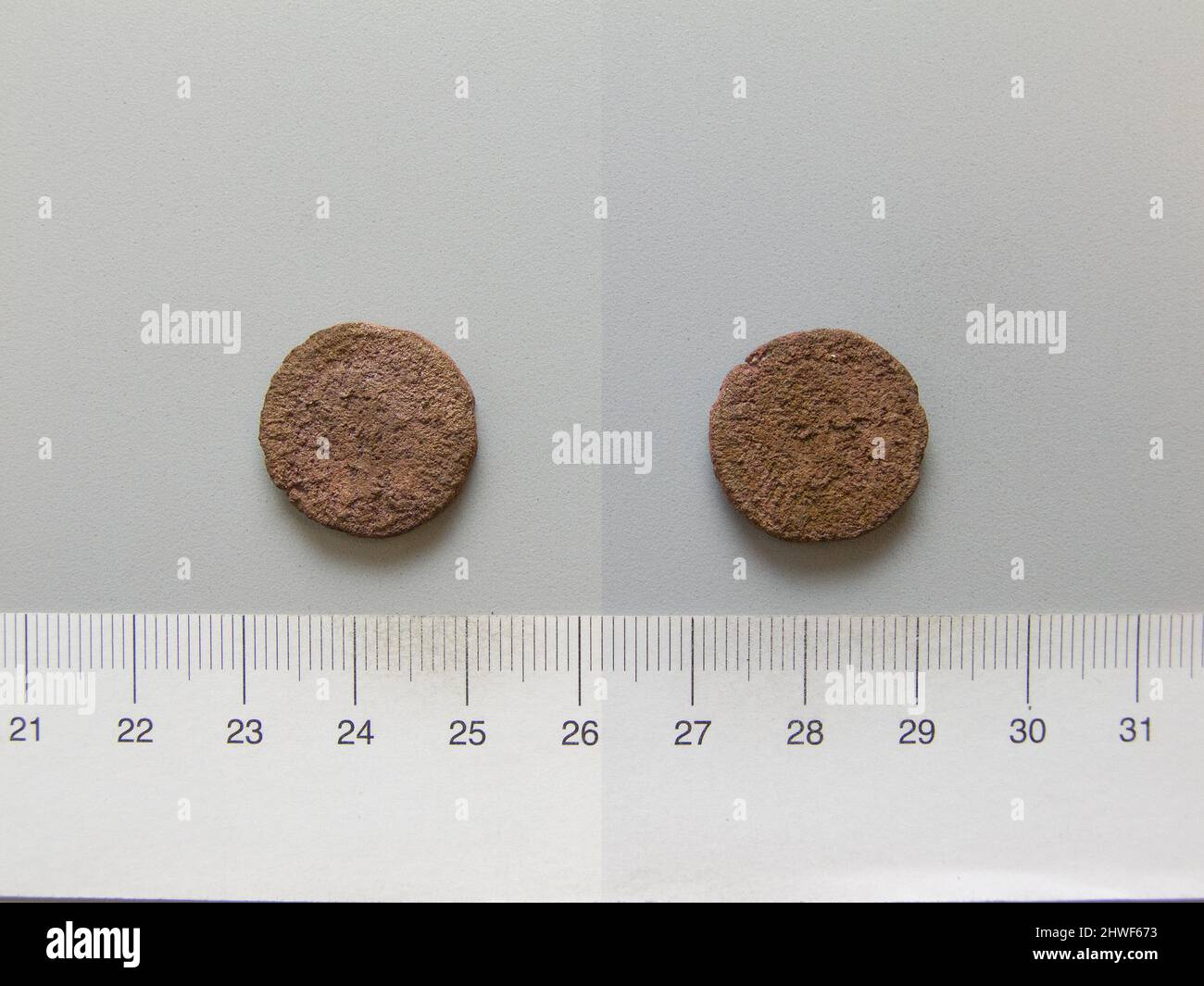 Münze von Gordian III., Kaiser von Rom; Abgar X, König von Edessa von Edessa. Herrscher: Gordian III., Kaiser von Rom, 225–244, regiert 238–44Ruler: Abgar X, König von Edessa, regiert 242–44 n. Chr. Münzstätte: Edessa, Mesopotamien Künstler: Unbekannt Stockfoto
