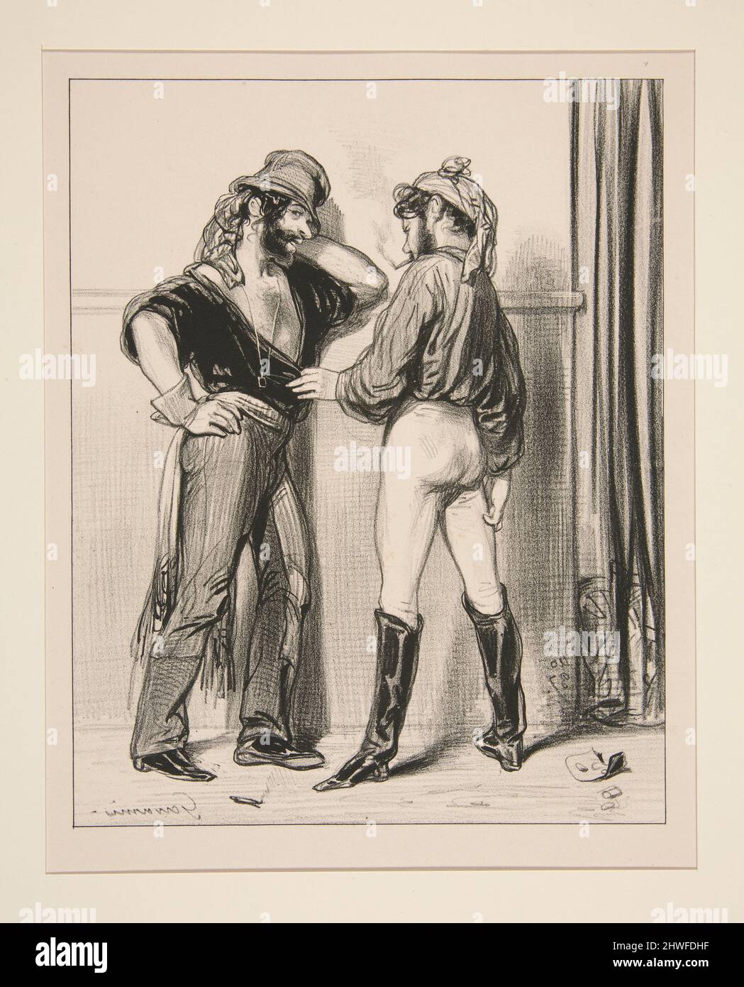 J’te parie mon Alezan dore contre ta vicomtesse…. Künstler: Paul Gavarni, Französisch, 1804–1866 Stockfoto