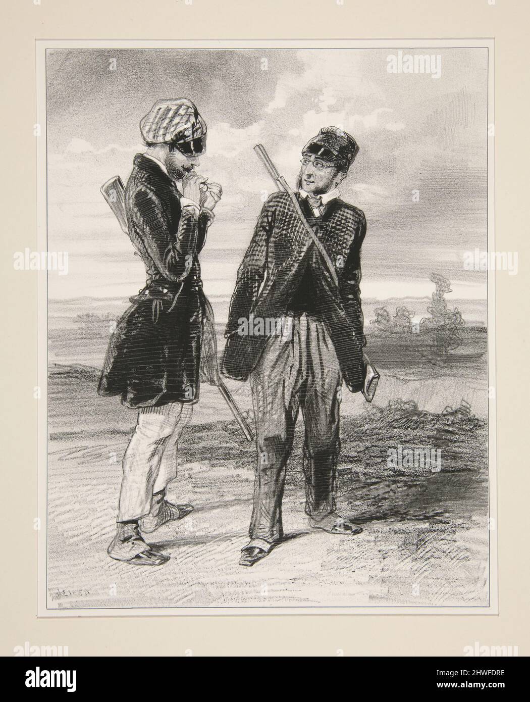 Qu’est-ce que tu DIS de notre hotesse, garcon?…. Künstler: Paul Gavarni, Französisch, 1804–1866 Stockfoto