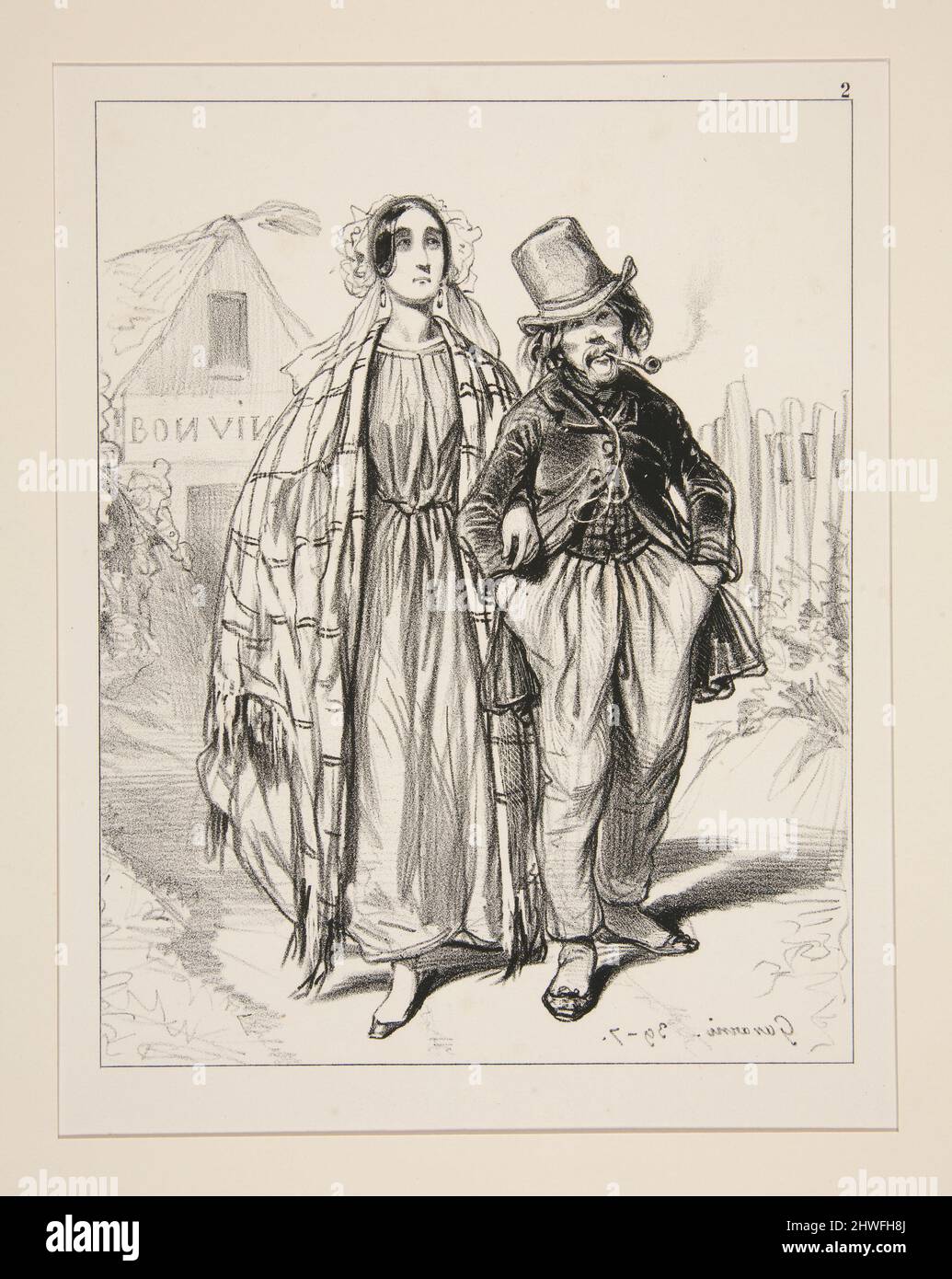 On aime cet homme, - ce n’est pas pour sa beaute…. Künstler: Paul Gavarni, Französisch, 1804–1866 Stockfoto