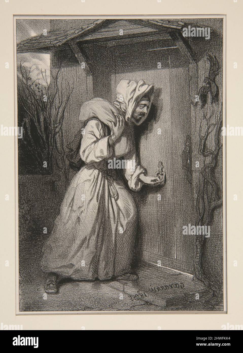 Le Gateau Des Rois.. Künstler: Paul Gavarni, Französisch, 1804–1866 Stockfoto