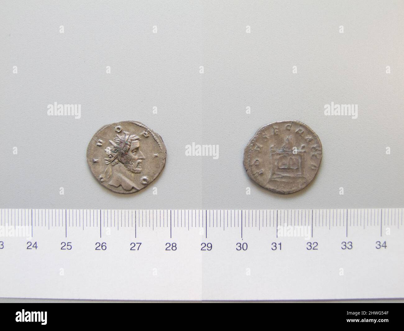 Antoninianus von Trajan Decius, Kaiser von Rom. Herrscher: Trajan Decius, Kaiser von Rom, 201–251 n. Chr., regiert 249–51 Münzstätte: Rom Künstler: Unbekannt Honorand: Antoninus Pius, Kaiser von Rom, 86–161 n. Chr., regiert 138–161 n. Chr. Stockfoto