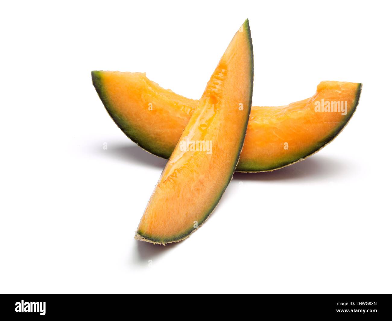 Perfekt reif. Studioaufnahme von frischer Cantaloupe. Stockfoto