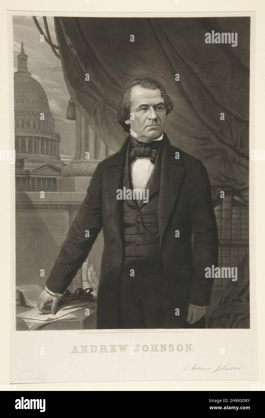 Andrew Johnson. Künstler: William Sartain, Amerikaner, 1843–1924 Stockfoto