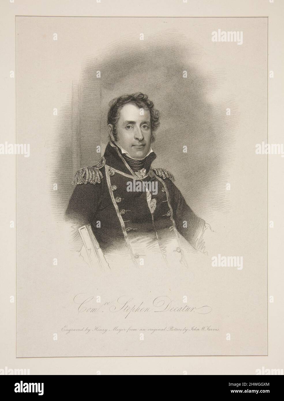Komm. Stephen Decatur. Nach: John Wesley Jarvis, Amerikaner, geboren in England, 1780–1840 Stockfoto