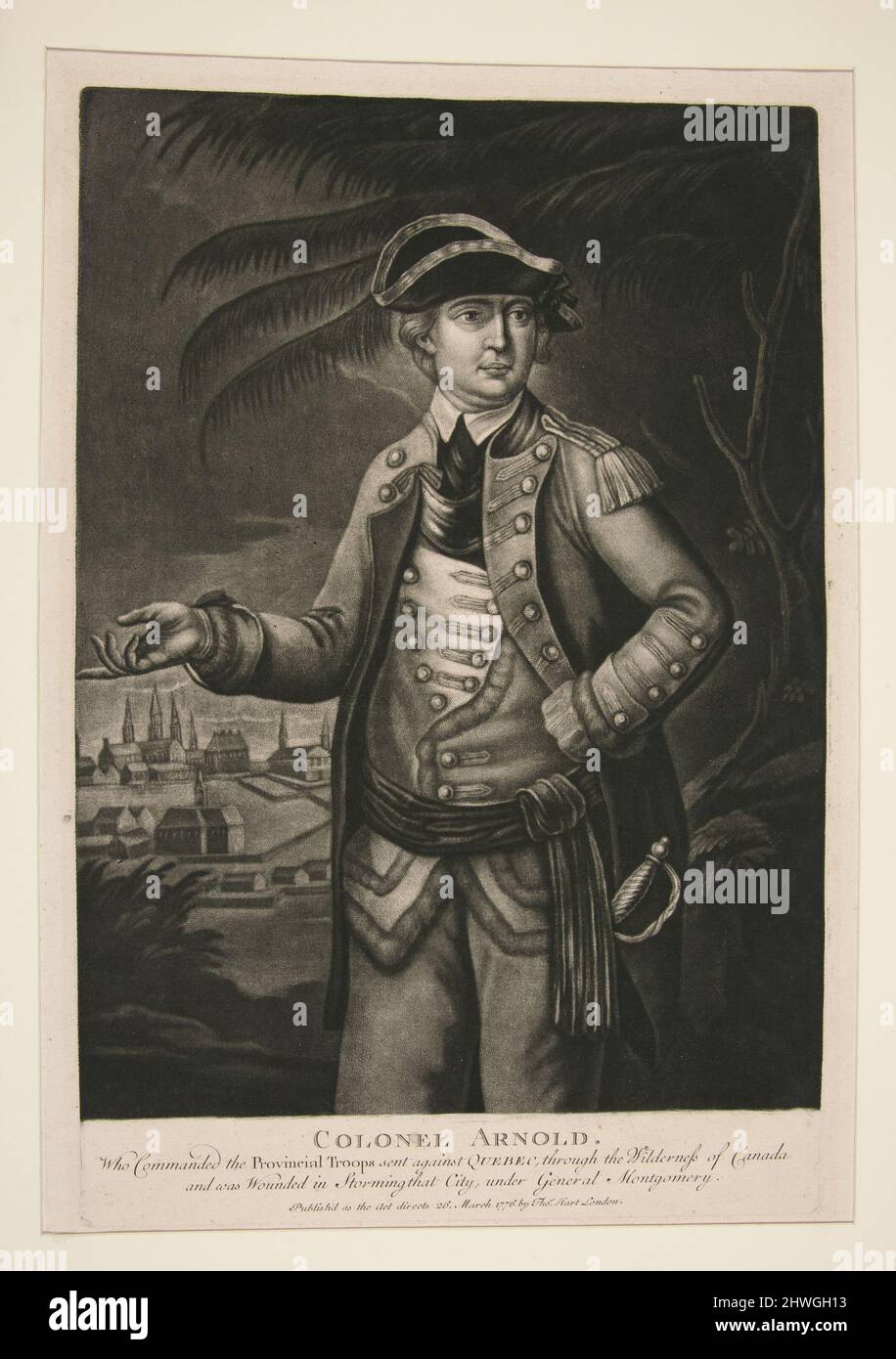 Oberst [Benedikt] Arnold. Graveur: Thomas Hart, London Stockfoto