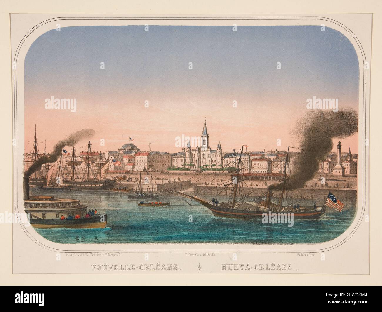 Nouvelle-Orleans - Nueve-Orleans. Künstler: Louis Lebreton, Französisch, 1818–1866 Stockfoto