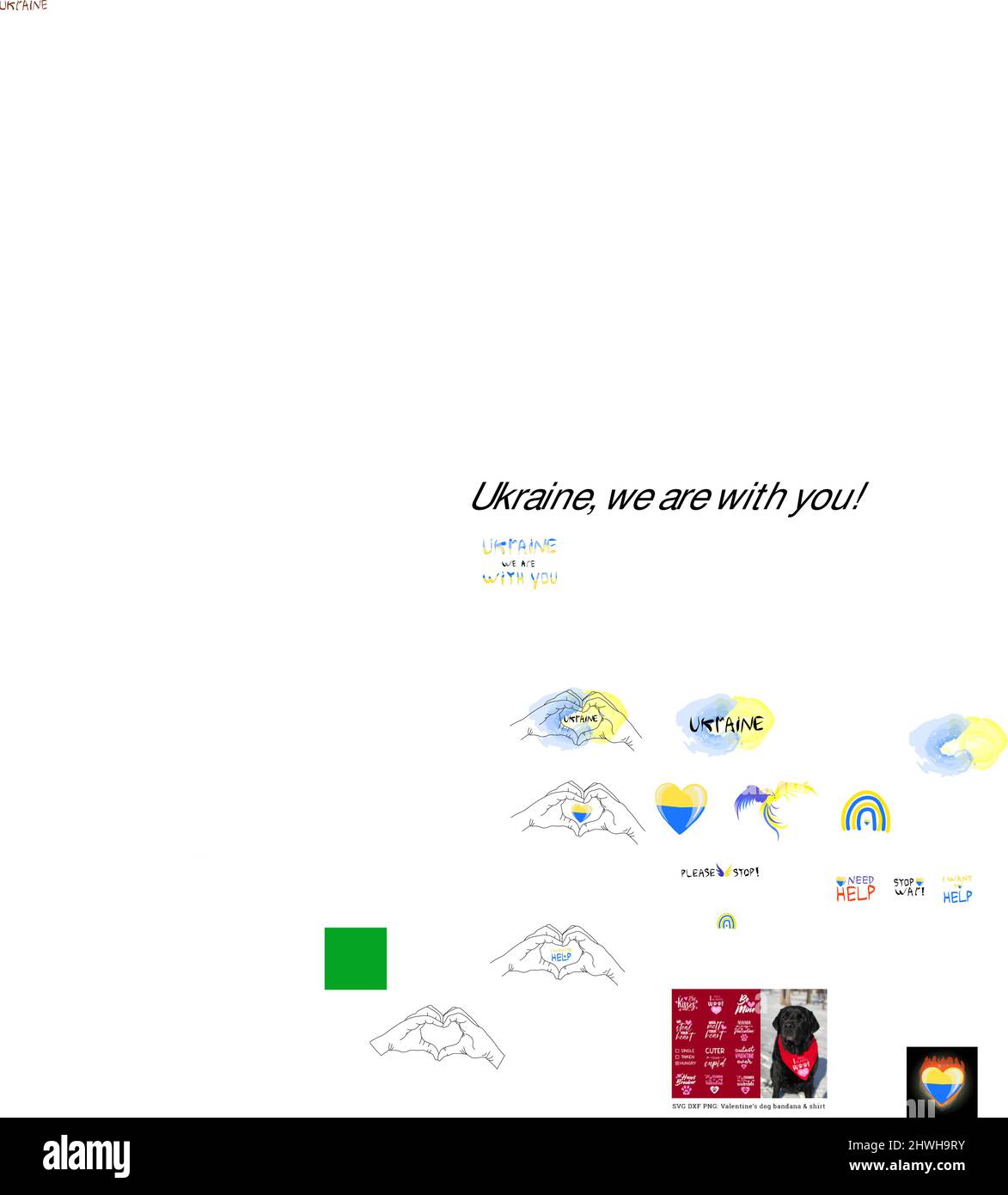 Phoenix. Vektor-Illustration zur Unterstützung der Ukraine. Gelb-blauer Vogel, T-Shirt-Print. Konzept stoppen Sie den Krieg, bleiben Sie mit der ukraine. Stock Vektor